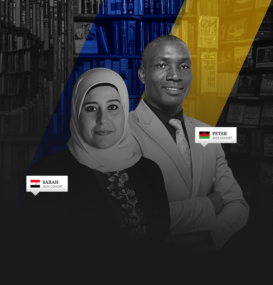 Young African library professionals collaborating and learning together